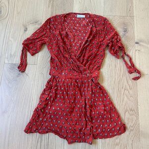 Faithfull the Brand - Red wrap dress Size 2